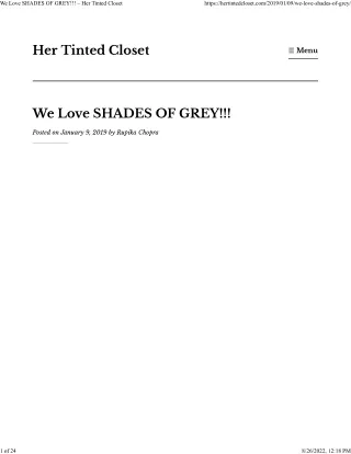 We Love SHADES OF GREY!!! – Her Tinted Closet