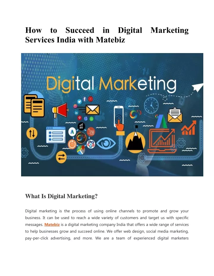 how to succeed in digital marketing services