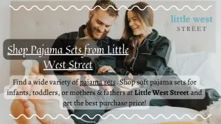 Shop Pajama Sets from Little West Street