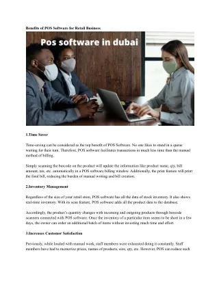 benefits of pos software for retail business