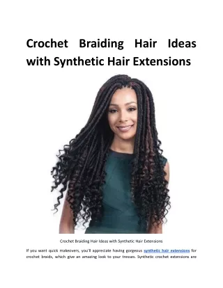 Synthetic hair extensions crochet braiding hair ideas