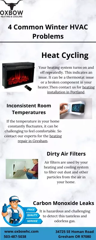 4 Common Winter HVAC Problems