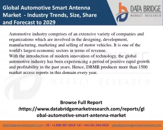 global automotive smart antenna market industry