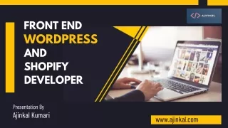 front end wordpress and shopify developer