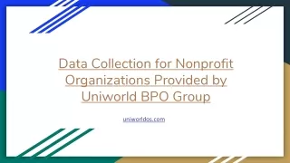 Data Collection for Nonprofit Organizations