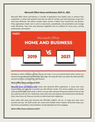 microsoft office home and business 2019 vs 2021