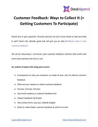 Customer Feedback_ Ways to Collect It (  Getting Customers To Participate)