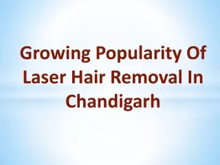 Best Laser Hair Removal  Clinic In Chandigarh