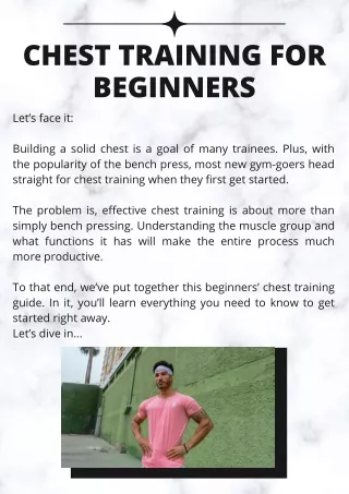 CHEST TRAINING FOR BEGINNERS