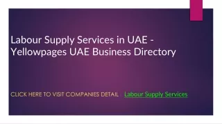 Labour Supply Services in UAE - Yellowpages UAE Business Directory