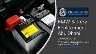 BMW Battery Replacement Abu Dhabi​