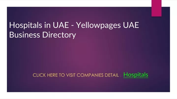 hospitals in uae yellowpages uae business directory