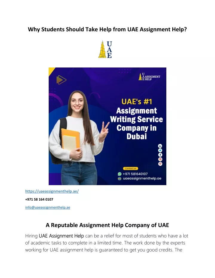 why students should take help from uae assignment