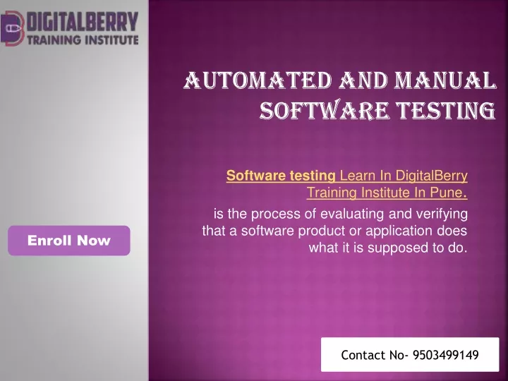 software testing learn in digitalberry training