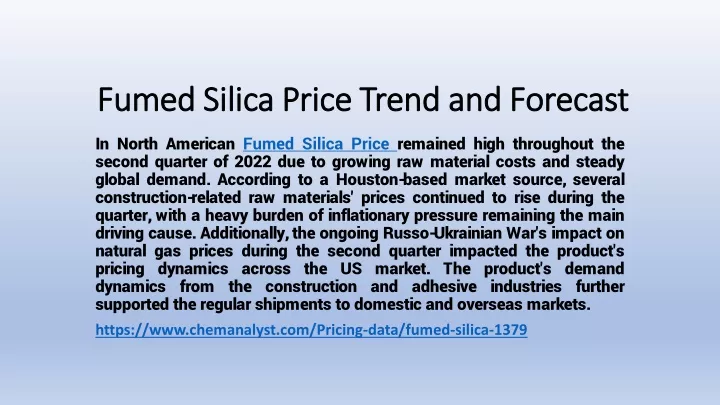 fumed silica price trend and forecast