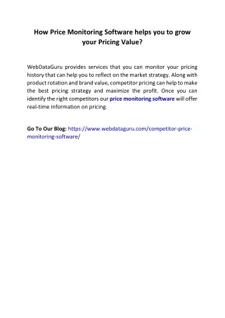 how price monitoring software helps you to grow