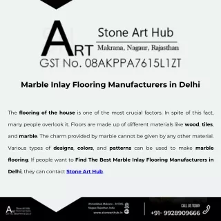 Marble Inlay Flooring Manufacturers in Delhi