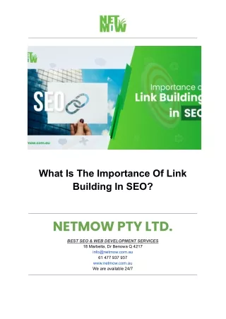 What Is The Importance Of Link Building In SEO