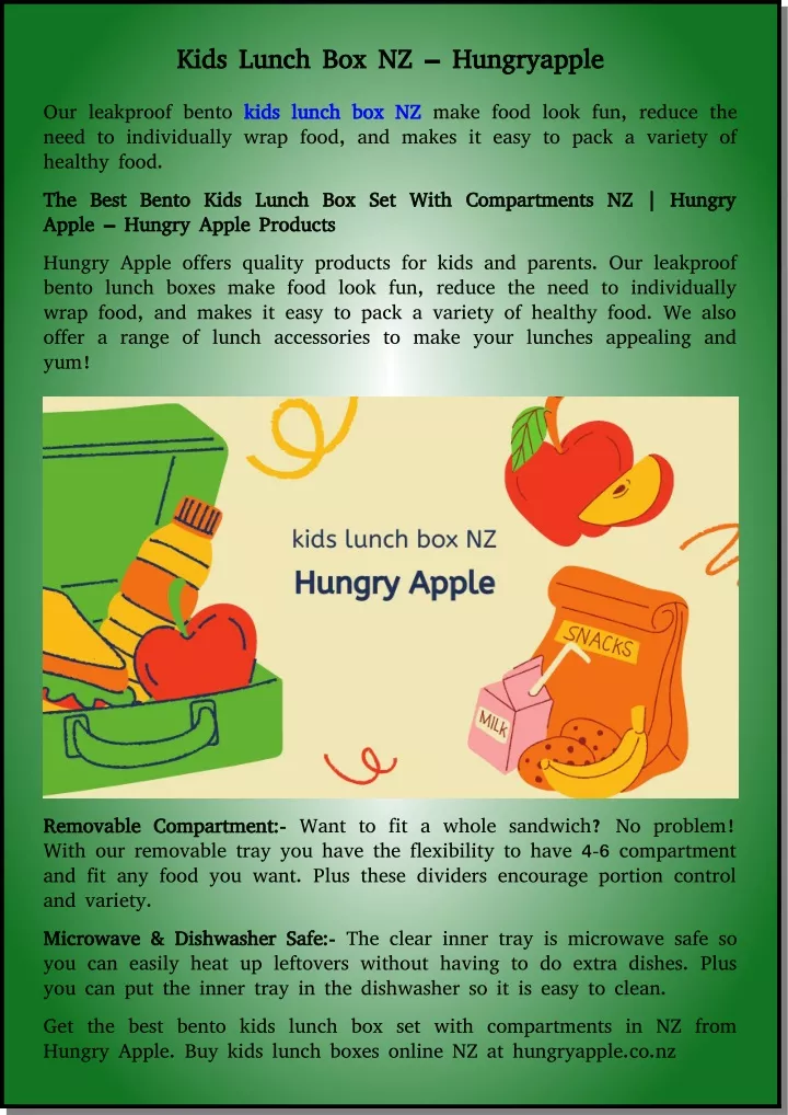 kids lunch box nz hungryapple kids lunch