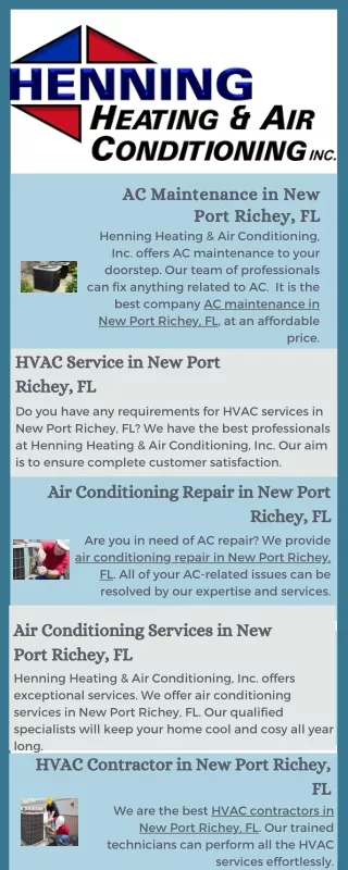 AC Maintenance in New Port Richey, FL