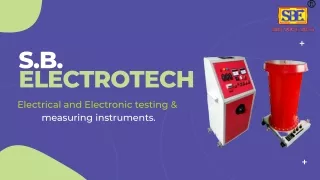 AC High Voltage Tester information is available from S.B.ELECTROTECH !