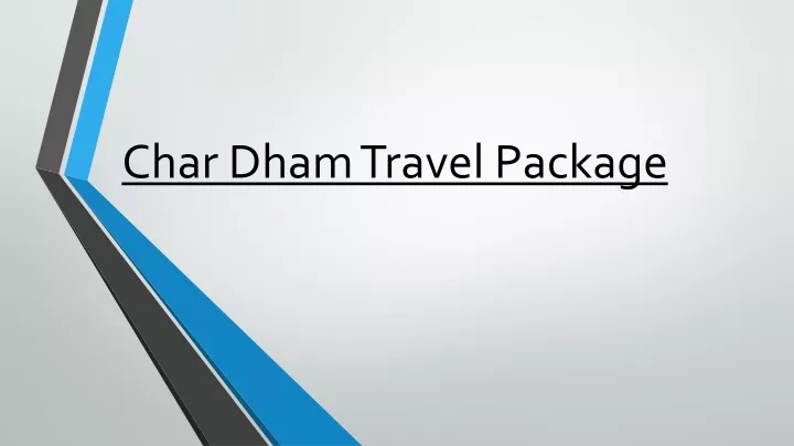 char dham travel package