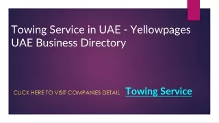 Towing Service in UAE - Yellowpages UAE Business Directory