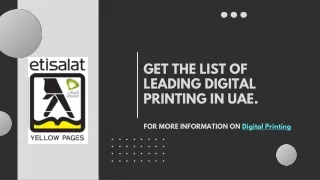 Get the list of leading digital printing in UAE.