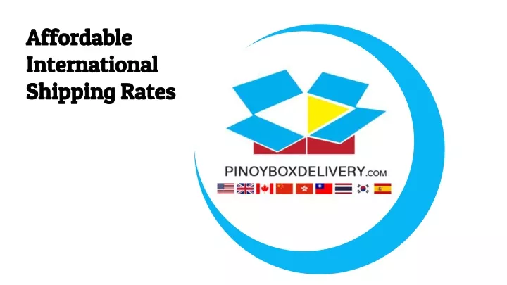 affordable international shipping rates