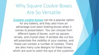 Why Square Cookie Boxes Are So Versatile