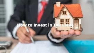 How to Invest in Tax Liens