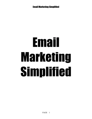 Email Marketing Simplified