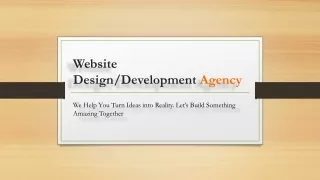 website design development agency