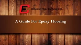 A Guide for Epoxy Flooring