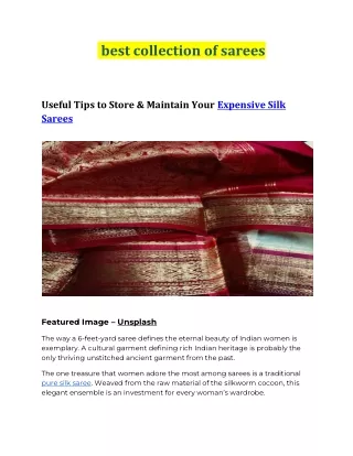 best collection of sarees