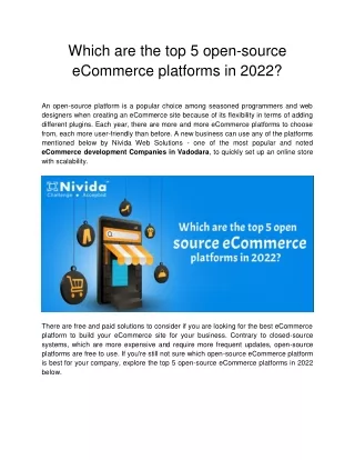 which are the top 5 open source ecommerce