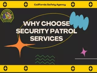Why Choose Security Patrol Services