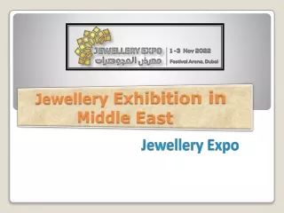 Jewellery Exhibition in Middle East