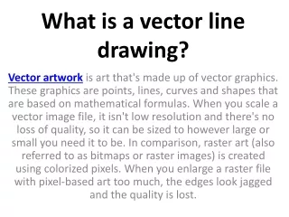 what is a vector line drawing