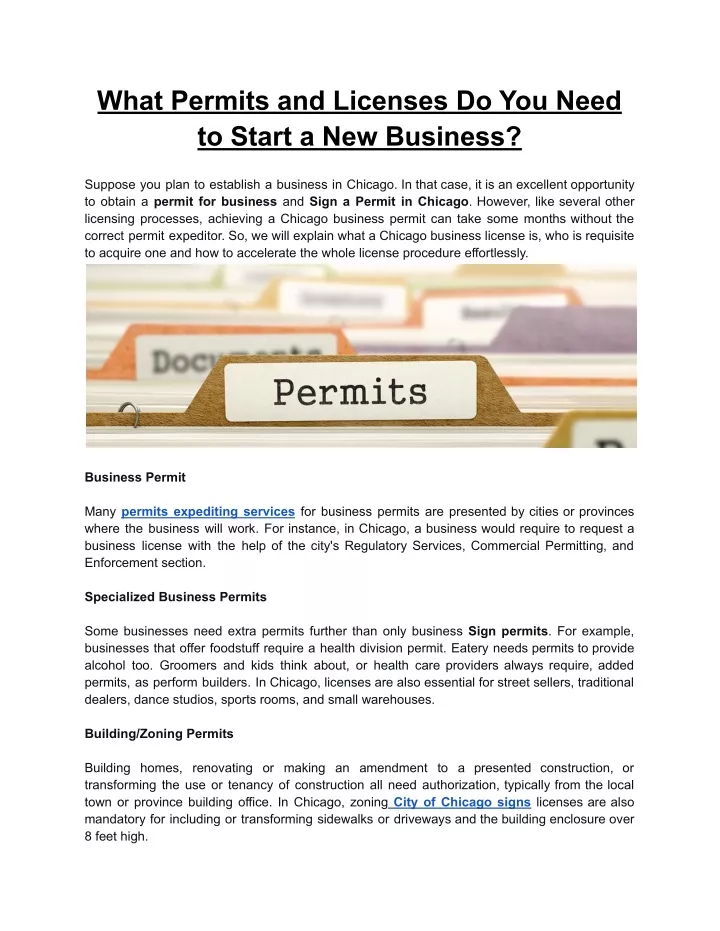 what permits and licenses do you need to start