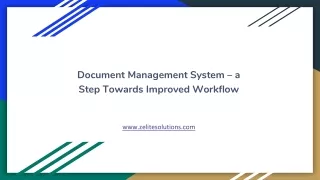 document management system a step towards improved workflow
