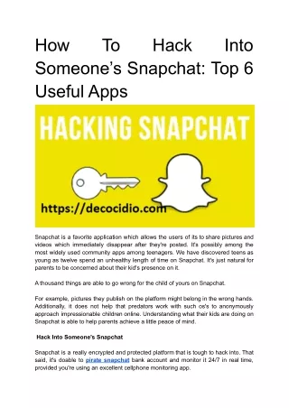 how someone s snapchat top 6 useful apps