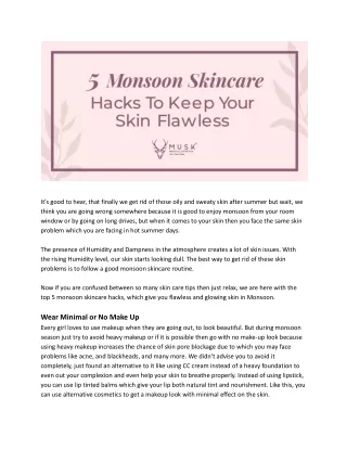 5 Monsoon Skincare Hacks To Keep Your Skin Flawless