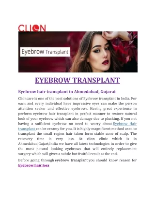 eyebrow transplant