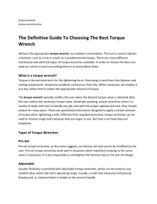 torque wrench torque wrench price the definitive