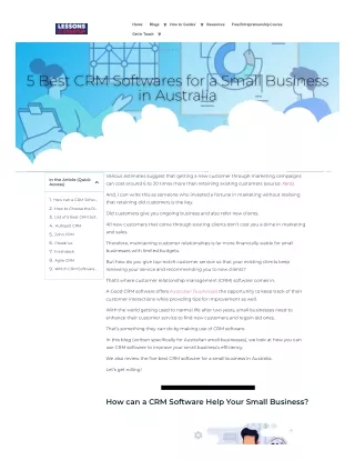 Best crm for small business australia