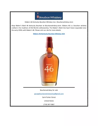 Makers 46 Kentucky Bourbon Whiskey Usa | Bourbonwhiskey.store