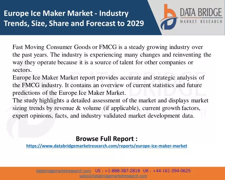 europe ice maker market industry trends size