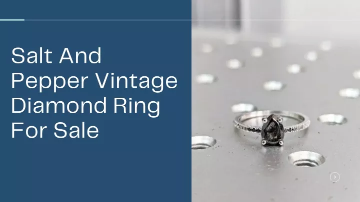 salt and pepper vintage diamond ring for sale