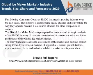 global ice maker market industry trends size